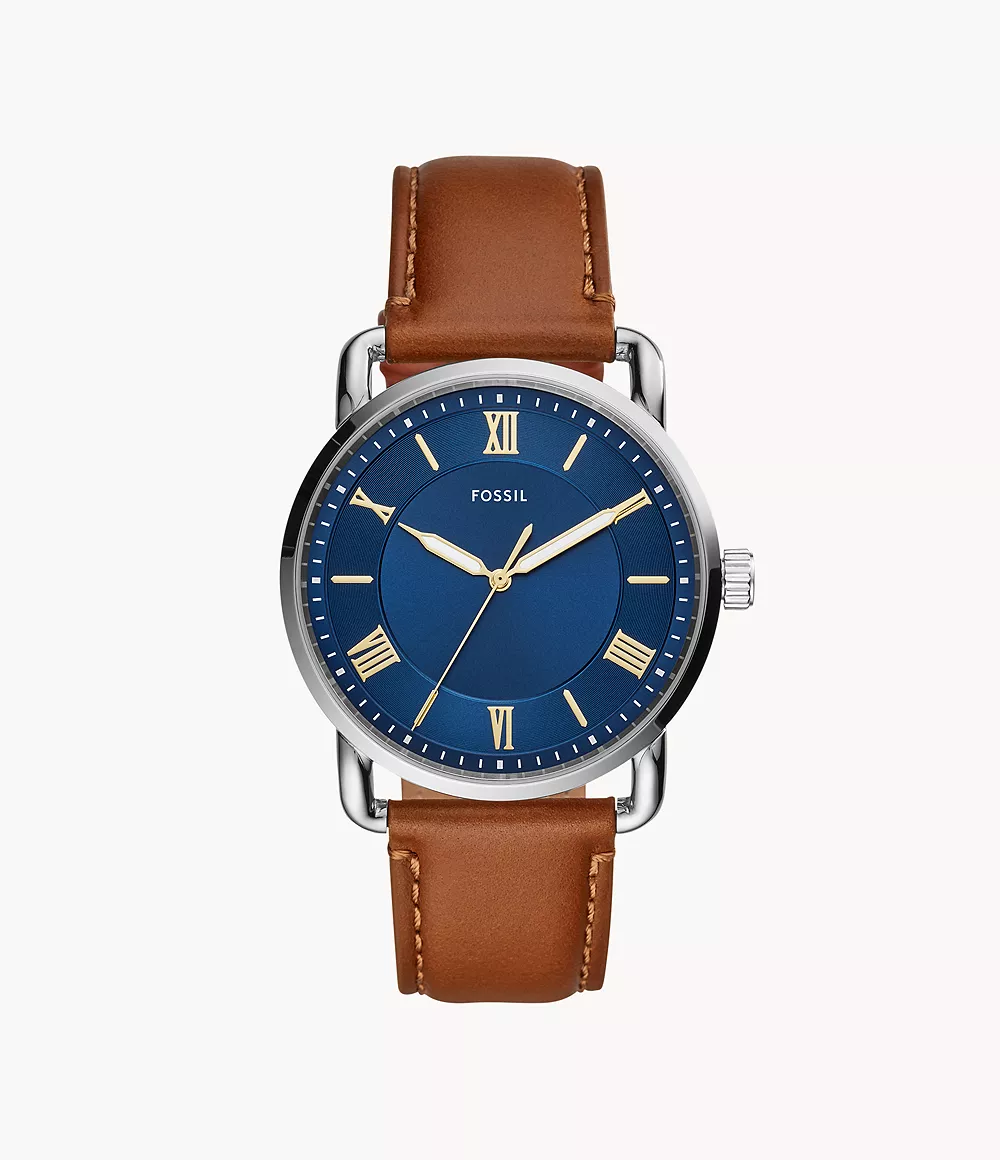 Copeland 42-mm Three-Hand Luggage Leather Watch
