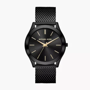 Michael Kors Men's Slim Runway Black Ip Watch