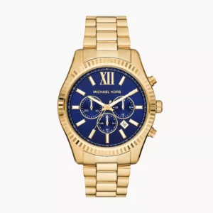 Michael Kors Lexington Chronograph Gold-Tone Stainless Steel Watch