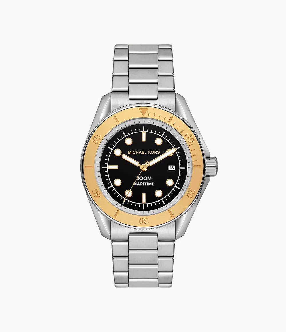Michael Kors Maritime Three-Hand Date Stainless Steel Watch