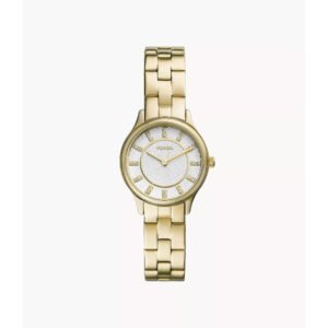 Modern Sophisticate Three-Hand Gold-Tone Stainless Steel Watch
