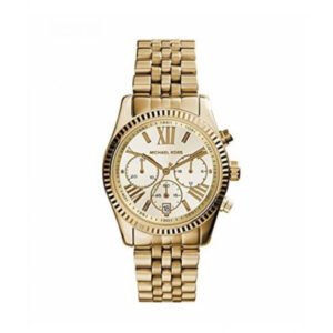 Michael Kors Lexington Gold Stainless Steel Gold Dial Chronograph Quartz Watch for Ladies - MK5556