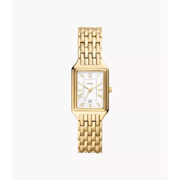 Raquel Three-Hand Date Gold-Tone Stainless Steel Watch