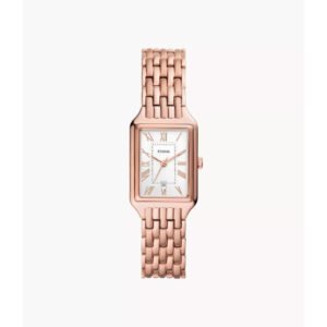 Fossil Fossil Raquel Rose Gold Stainless Steel Silver Dial Quartz Watch for Ladies - ES5271