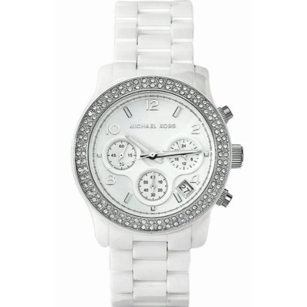 Michael Kors Runway White Dial White Steel Strap Watch for Women - MK5188