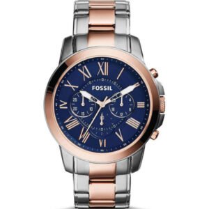 Fossil Men’s FS5024 Grant Chronograph Two-Tone Rose and Silver Stainless Steel Watch