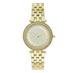 Michael Kors Mini Darci Gold Stainless Steel Gold Dial Quartz Watch for Ladies - MK-3445