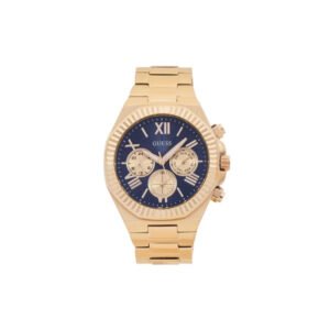 Guess Equity Gold Stainless Steel BLUE DAIL Chronograph Quartz Watch for Gents - GW0703G6