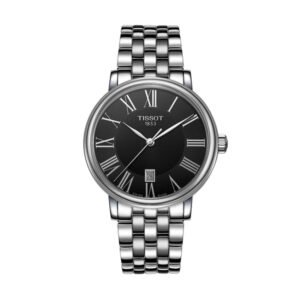 Tissot Carson Premium Silver Stainless Steel Black Dial Quartz Watch for Men's - T122.410.11.053.00