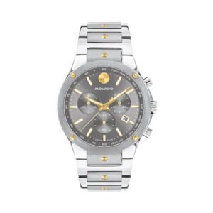 MOVADO SE Quartz Chronograph Grey Dial Steel Men's Watch 0607965