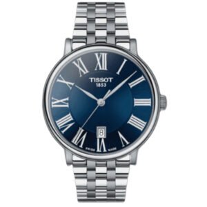 Tissot Carson Premium Blue Dial Silver Steel Strap Watch for Men - T122.410.11.043.00