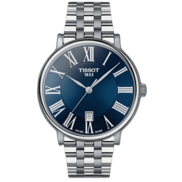 Tissot Carson Premium Blue Dial Silver Steel Strap Watch for Men - T122.410.11.043.00