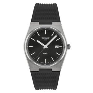 Tissot PRX Quartz Black Dial Rubber Strap Men's Watch T137.410.17.051.00