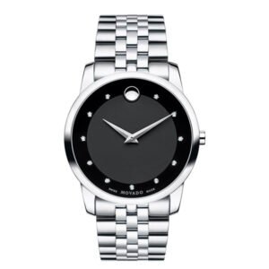 Movado Museum Classic Black Dial Stainless Steel Men's Watch 0606878