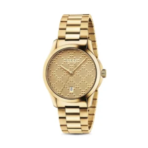 Gucci G-Timeless Gold Stainless Steel Gold Diamond Dial Quartz Watch for Unisex - YA126461