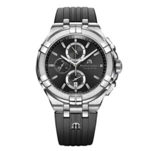 Maurice Lacroix Aikon Black Silicone Strap Black Dial Quartz Watch for Gents -AI1018-SS001-330-2