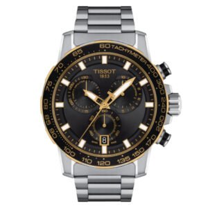 Tissot Supersport Silver Stainless Steel Black Dial Chronograph Quartz Watch for Gents - T125.617.21.051.00