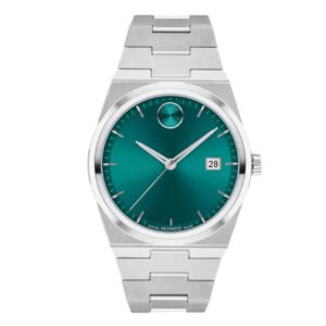 Movado Silver Stainless Steel Green Dial Quartz Watch for Gents - Movado 3601222