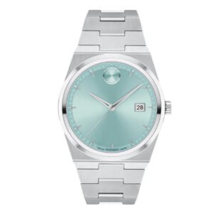 Movado Silver Stainless Steel Blue Dial Quartz Watch for Gents - Movado 3601243