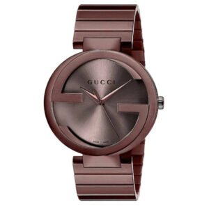 Gucci Interlocking XL Brown Dial Brown Steel Strap Watch For Men - YA133211